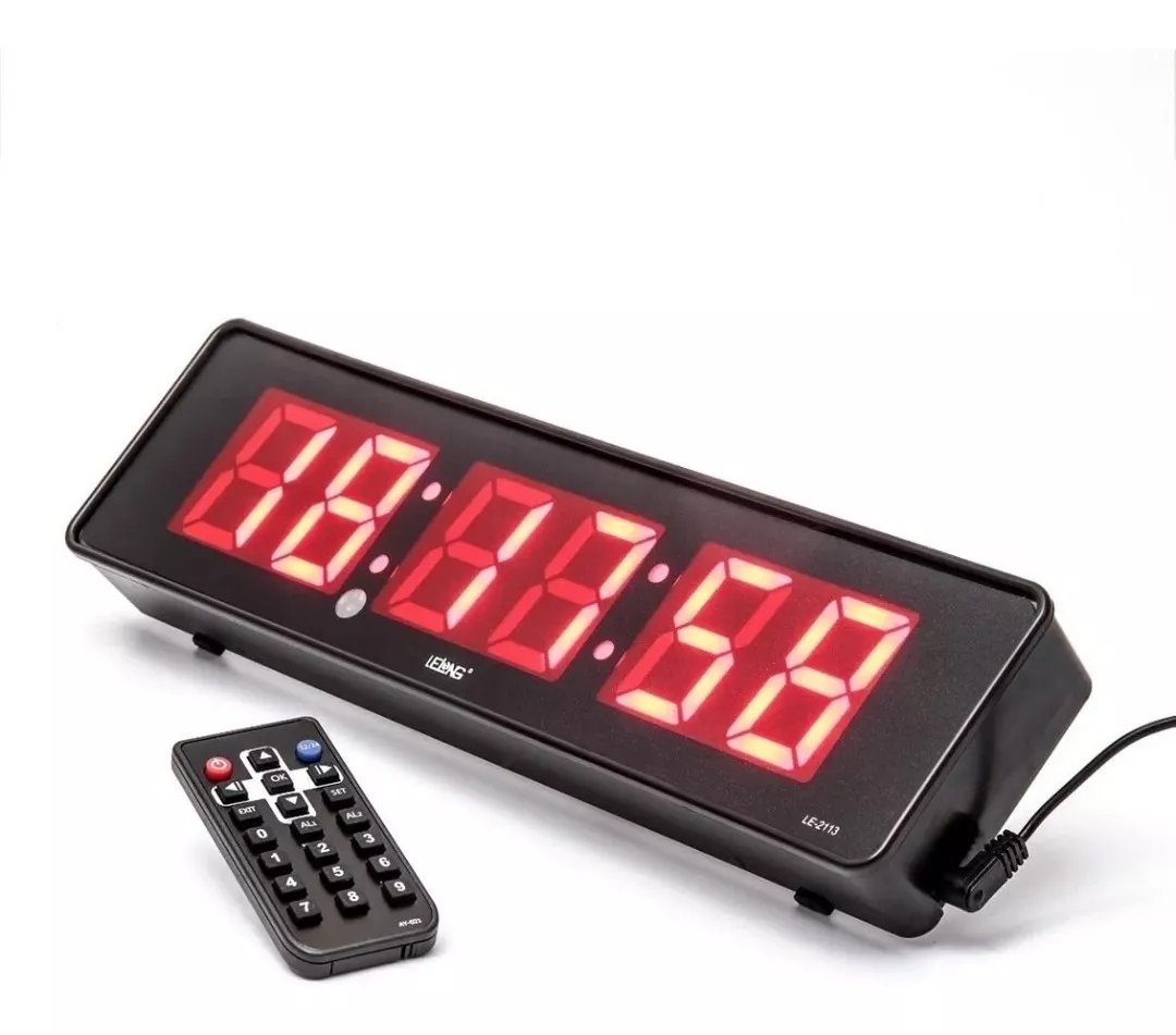 Cronometro Relógio Led Digital Parede Mesa C/ Controle