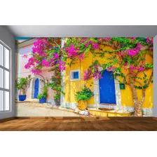 Papeis De Parede Cidade Antiga Flores Casa 3d M² Ntr129