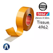 Fita Dupla Face Premium Tissue 4962 De 25mmx50m Tesa Cor Amarelo