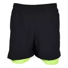 Short Con Calza Dribbling Running Allen Hombre Negro/verde