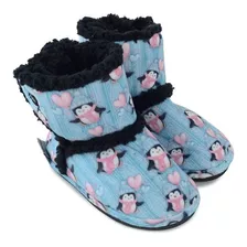 Pantufa Bota Botinha Infantil Menina Inverno Pinguim 44233 