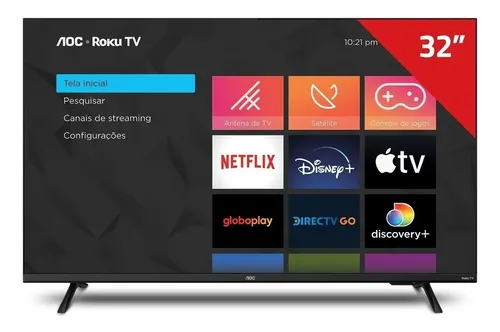 Smart Tv De 32"" Aoc 5135 Series 32S5135/78G Con Pantalla