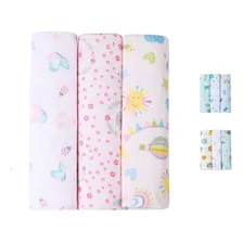 Kit Cueiro Bebe Flanelado Estampado 80cmx80cm Mantinha C/3