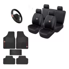 Kit Capas Couro Tapetes Volante Fiat Palio 2010 4 Portas