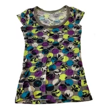 Playera Gris Con Circulos De Colores. Arizona. M