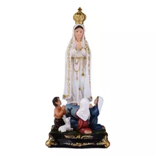 Imagem Nossa Senhora De Fátima Com Pastores 14 Cm - Angelus