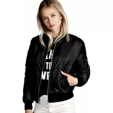 Chaqueta De Vuelo Con Cremallera Elegante Para Mujer