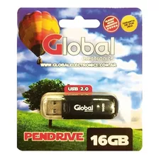 Pendrive Global Electronics Capuchón Pen2-16gb 16gb 2.0 Negro