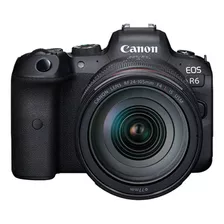  Canon Eos R Kit R6 + Lente 24-105mm Is Usm Sin Espejo Color Negro 