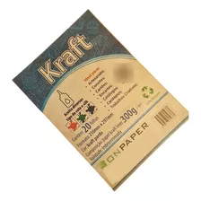 Papel Kraft Pardo A4 300 G Criativo P/ Artesanato Com 20 Fls