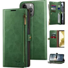 Funda Suanpot Para iPhone 14 Pro Wallet Green