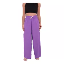 Calça Pantalona Envelope Feminina Premium Com Forro Recorte