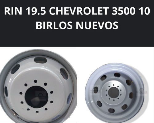 Rin 19.5 Chevrolet 3500 10 Birlos Acero Nuevo Foto 2