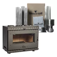 Estufa Calefactor A Leña Ñuke Cedro 70 + Kit Instalacion 