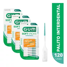 Soft Picks Gum Original - 120 Unidades ( 3 Cartelas)