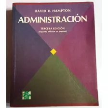 Administración - Libro David Hampton - Tercera Edición