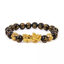 Pulseira Feng Shui Obsidiana Atrai Sorte Sucesso Fortuna