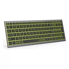 Teclado Seenda Retroiluminado Bluetooth/negro-amarillo