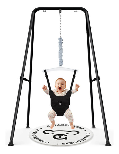 G Taleco Gear Saltador Para Bebê Com Tapete Aquático Preto