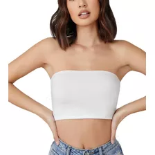 Crop Top Básico En Strapless X 3 Unidades