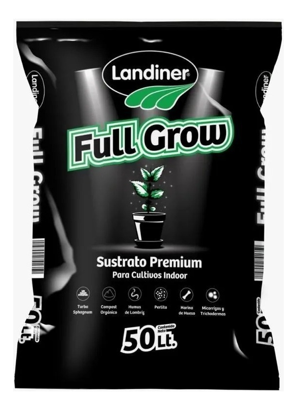 Sustrato Landiner Full Grow 50 L Cultivo Indoor Y Exterior