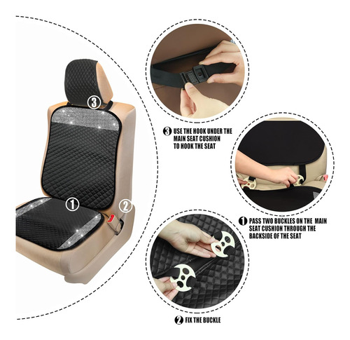 Juego Completo De Fundas De Asiento De Automvil Con Diamant Foto 5