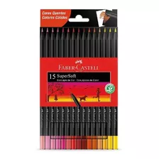 Lapices De Colores Supersoft X15 Tonos Calidos Faber Castell