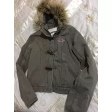 Hollister Chamarra Para Dama Talla M Verde Militar