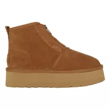 Bota Bamers Platform Blast Zip Cuero Mujer Carmel