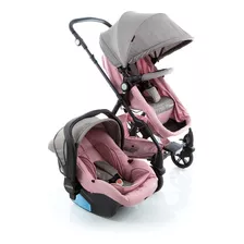 Travel System Poppy Duo Cosco - Rosa Mescla Cor Do Chassi Preto