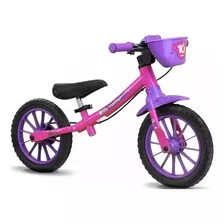 Bicicleta De Equilíbrio Balance Feminina Nathor Aro 12 Rosa