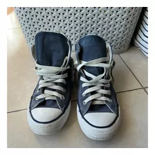 Zapatillas Converse Botitas Azules Chuck Taylor Usadas 37,5