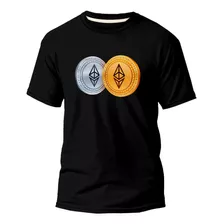 Camiseta Algodão Premium Estampa Digital Dinheiro Ethereum