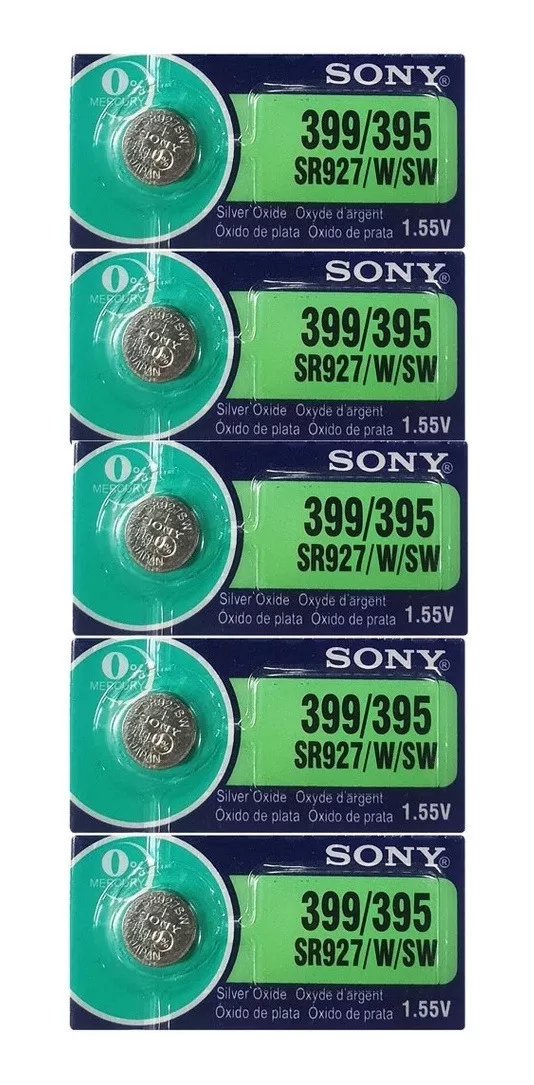 Bateria Sony 399/395 Sr 927 W/sw Para Relógios 5 Unidades