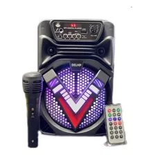 Parlante Portatil 750w Bluetooth, Radio Micrófono Control Color Negro
