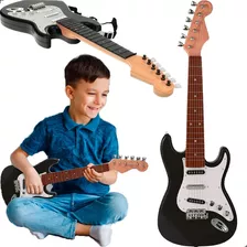 Guitarra Rock N Roll Preta Dó Ré Mi Fun Multikids - Br1532