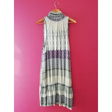 Vestido Con Cuello Tipo Mini O Maxi Marca Benettton