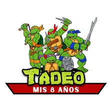 Logo Digital Personalizado De Tortugas Ninja Cumpleaños