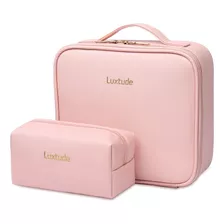 Luxtude Bolsa De Maquillaje De Cuero, Funda De Tren De Maqui