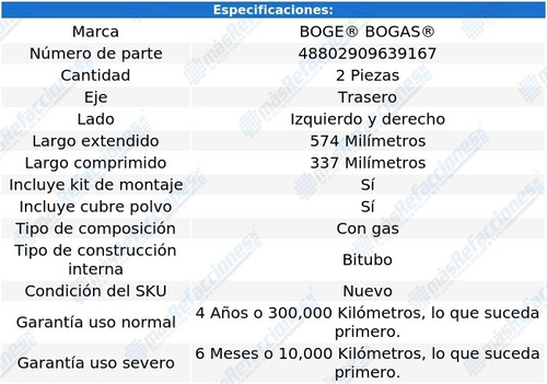 Kit 2 Amortiguadores Tra Boge Sunbird Fwd L4 2.0l 86 Al 94 Foto 2