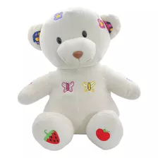 Pelúcia Urso Sonho Branco Boneco Infantil Fofinho Brinquedo