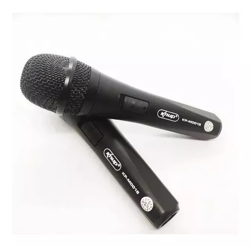 Microfones Para Karaoke Profissional C/ 2 Unidades + Cabos