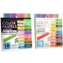 Giz Pastel Seco Colorido 36 Cores - 18 Basic E 18 Fluoresc.