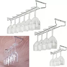 Fangfang Acero Inoxidable Wine Glass Hanger Rack Montado En