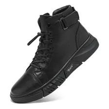 Botas De Cuero De Alta Gama De Ocio Para Hombres Negros