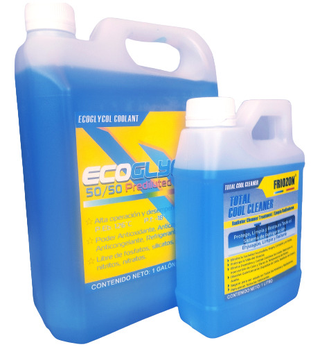 Refrigerante Ecoglycol Azul 50/50 Gl + Limpiador De Radiador Foto 2