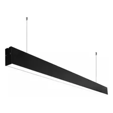 Lámpara Lineal Colgante 120 Cm Barra Led Negra 32w 220v