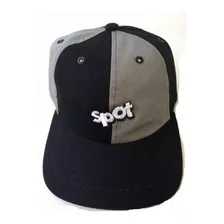 Boné Spot Logo Bordado Cinza E Preto