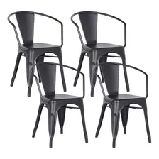 Set X 4 Sillon Silla Tolix Metal Calidad Superior Reforzados