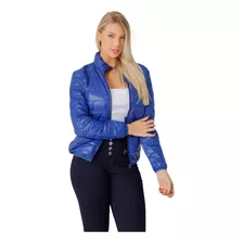 Jaqueta Feminina Puffer Bobojaco Capuz De Nylon Impermeável